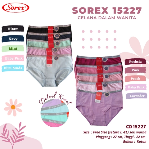 Rumah Pastel - Sorex 15227 Pakaian Dalam Wanita CD / Celana Dalam Wanita Fit to L Bahan Lembut Halus