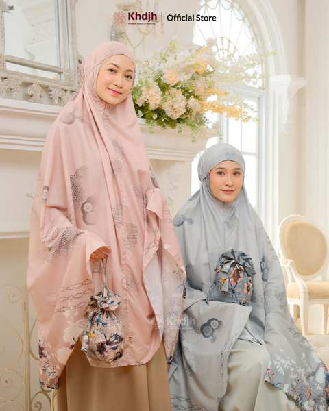 KhadijahLabel - [Produk Eksklusif] lMukena Traveling Jumbo Dewasa Mukena Silk Terbaru 2 in 1 Lunaria