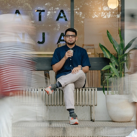 Kahfi brothers - B1G1 - Kemeja Pria Double Pique Knit - KALA dan TAMA Dark Navy