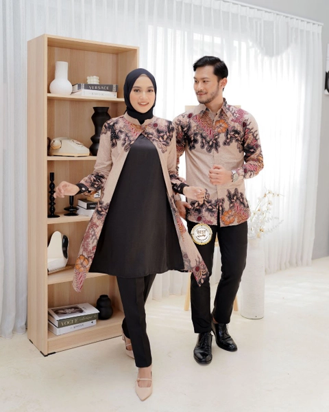 Ks muslim fashion - ATASAN SARIMBIT WANITA DAN PRIA TUNIK DAN KEMEJA NEW COUPLEN BISA DI PISAH