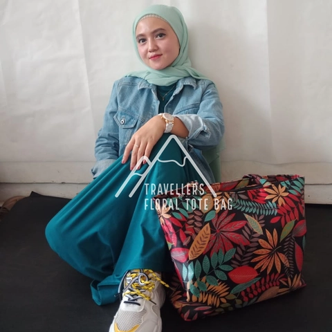 Travellers - Floral Tote Bag Tas Wanita