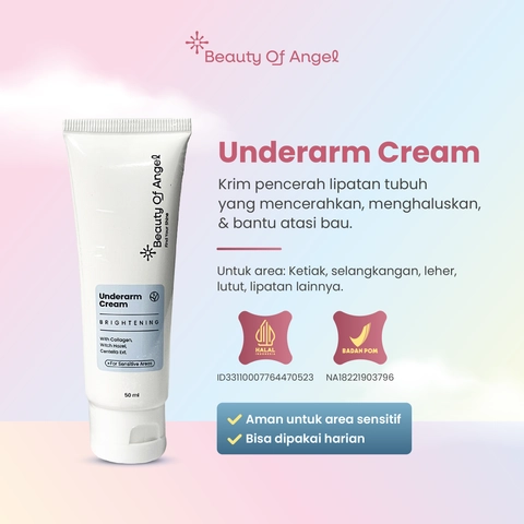 BEAUTY OF ANGEL - Underarm Cream - Krim Lipatan Mencerahkan Ketiak & Selangkangan