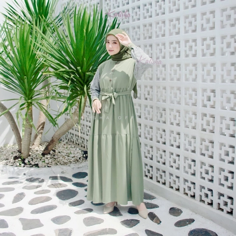 Kalisha official - Gamis Azma Dress Mexicola Crepe Dress By Kalishaofficial