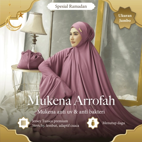 Sakura Baru - Mukena Arrofah Jersey Premium Grade A Anti UV++ Anti Bakteri