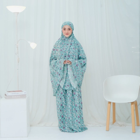 [Produk Eksklusif] qaydstoreid - Mukena Dewasa Rayon Motif Larisa