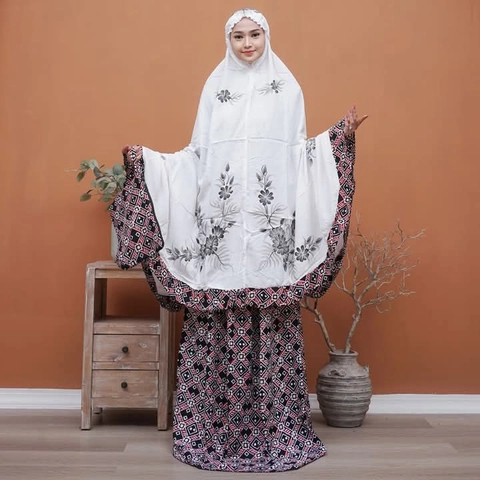 Batik Ayodha - MUKENA SARI PISAH BAHAN SANTUNG SAMITEX