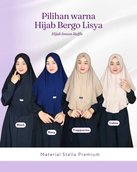 Milyarda Hijab - Hijab Instan Lisya Kerudung Bergo Syari Jilbab Instant Olahraga Sport