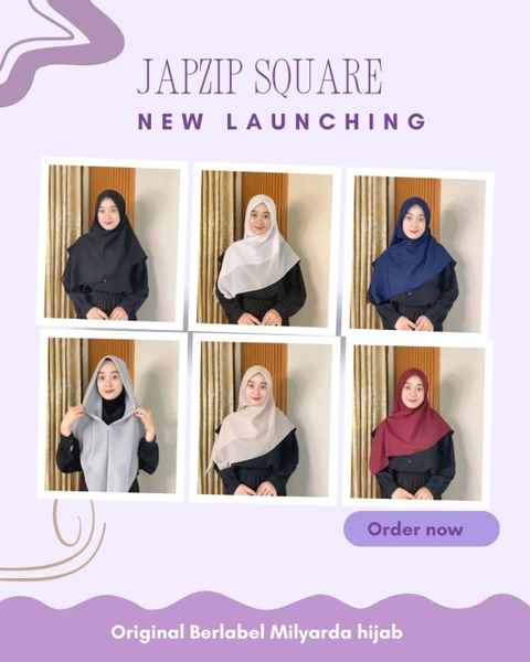 Milyarda Hijab - Japzip Zipper Square