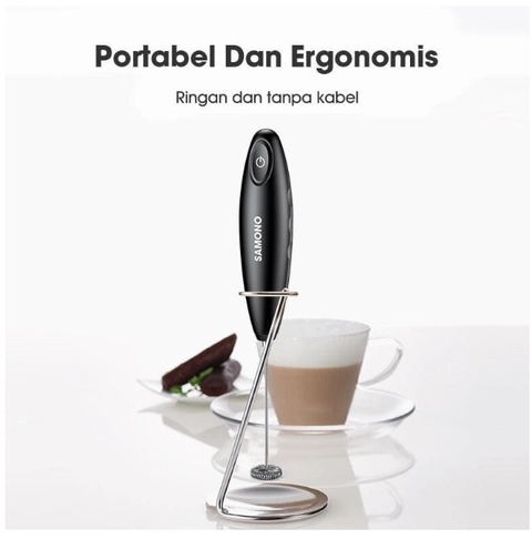 UTAMAMEGA - Samono SW MFB11 Pengocok Susu Telur Adonan Milk Frother Mixer Black