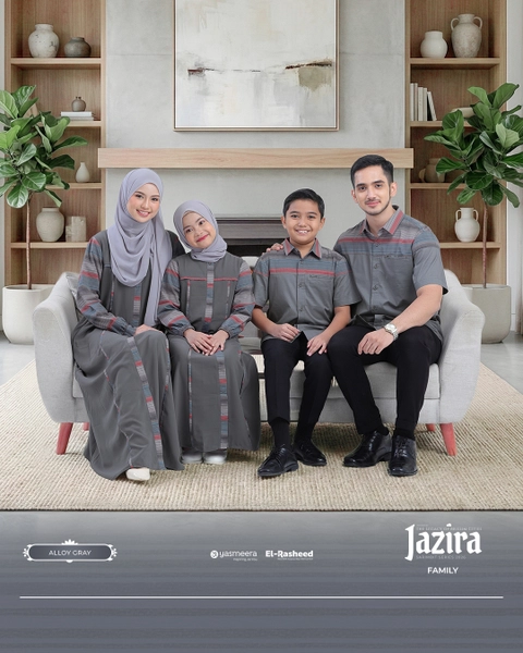 Yasmeera Official - SARIMBIT 2026 JAZIRA SERIES WARNA ALLOY GRAY