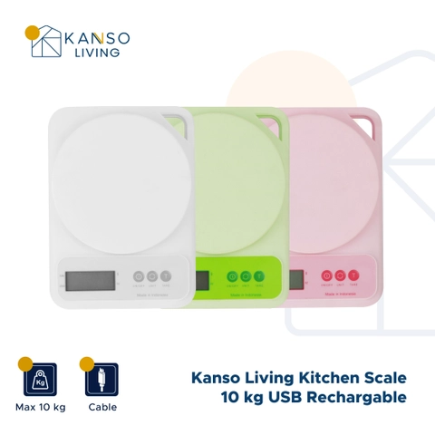Kanso Living - Kanso Living 10kg Timbangan Dapur Digital Rechargeable KL-KS674