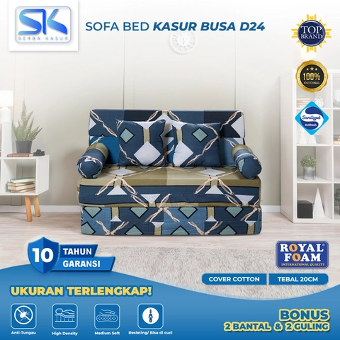 SERBA KASUR - Sofa Bed Busa Royal Foam Cover Katun Density 24 Tebal 20 cm