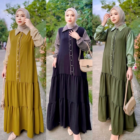 [B1G1] BELI 1 GRATIS 1 Baju Gamis Cantik Celosia Dress (Premium Quality)