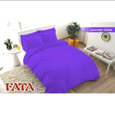 Dylan 19 [TA] - Bed Cover Set Fata Polos Jacquard Emboss - Lavender Violet