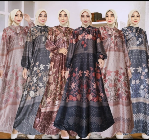 Celin Fashion [TA] - M L XL XXL GAMIS NABIJAH MOTIF BUNGA