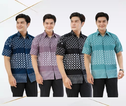 Kois Batik - Kemeja Batik Lengan pendek baru motif jaring