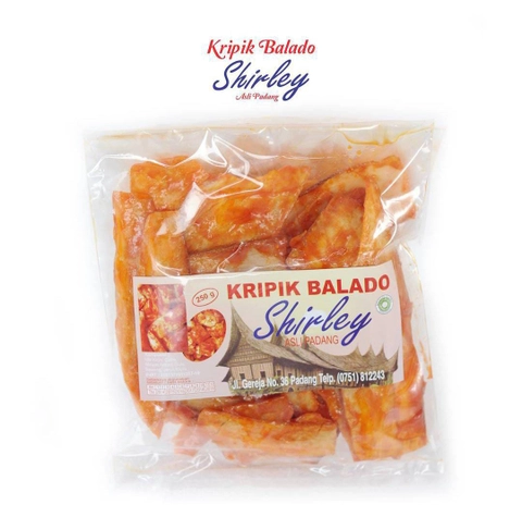 Kripik Balado Shirley - Kripik Balado Panjang Shirley 250gr