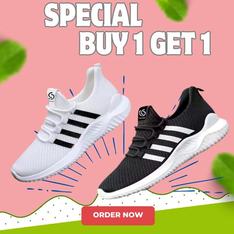 LUXIA - Promo Buy 1 Get 1 Sepatu Kets Sneakers Pria Fashion Shoes LVS-03