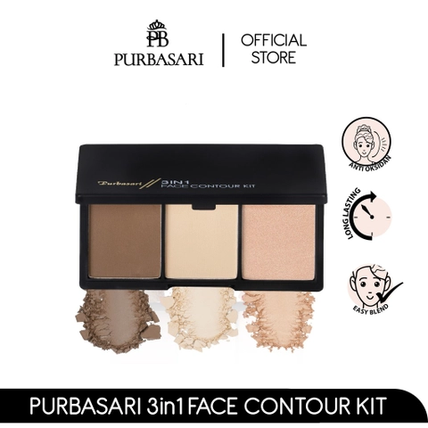 Purbasari - 3in1 Face Contour Kit