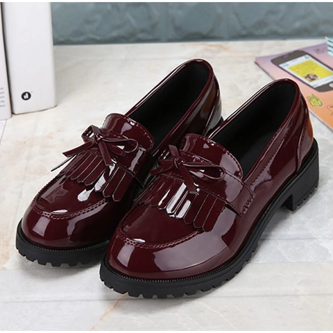 LUXIA - Sepatu Flat Loafers Slip On Oxford Vita Rumbai Kasual Wanita Terbaru DM-006
