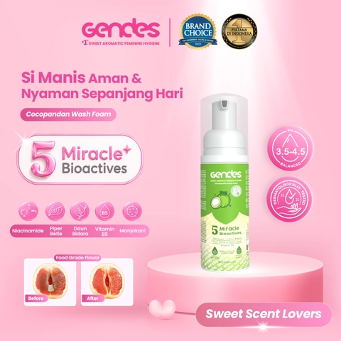 GENDES - Gendes Sweet Aromatic Feminine Care Wash Foam Cocopandan 5 Miracle Bioactives