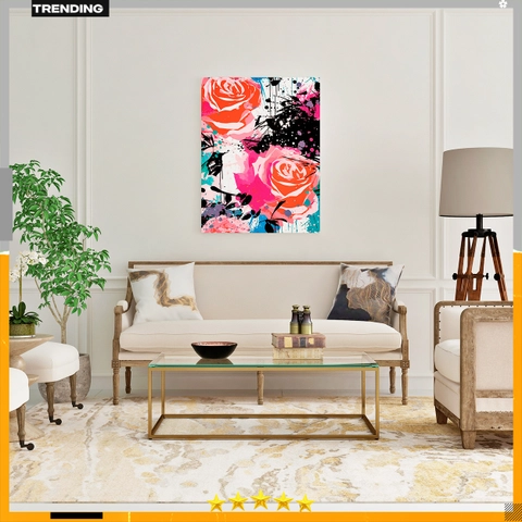 Hiasan/Poster Dinding Aesthetic Ruang Tamu & Kamar Gantungan Pintu Bunga/Tanaman ART S