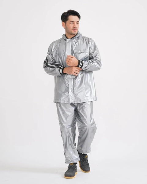 4zima - Joke Jas Hujan Setelan Backpack Silver Scotlight