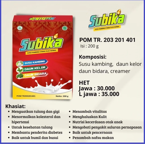 MieMu - SUBIKA Susu Kambing Daun Kelor Daun Bidara 200 gram