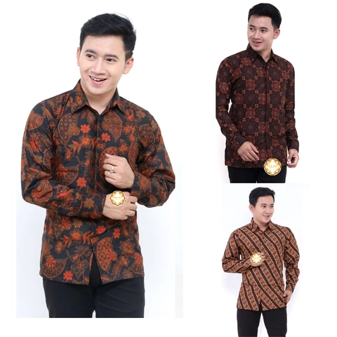 Rambe Batik Indonesia - Batik Kemeja Pria Unggul Jaya Tebal Halus dan Tidak Luntur - A2