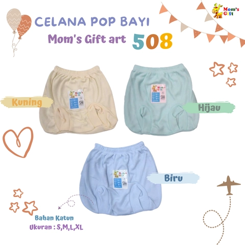 Moms Gift 508 Celana Pop Bayi Newborn Celana Kodok Baby Harian 0 - 2 Tahun Bahan Katun Motif Polos
