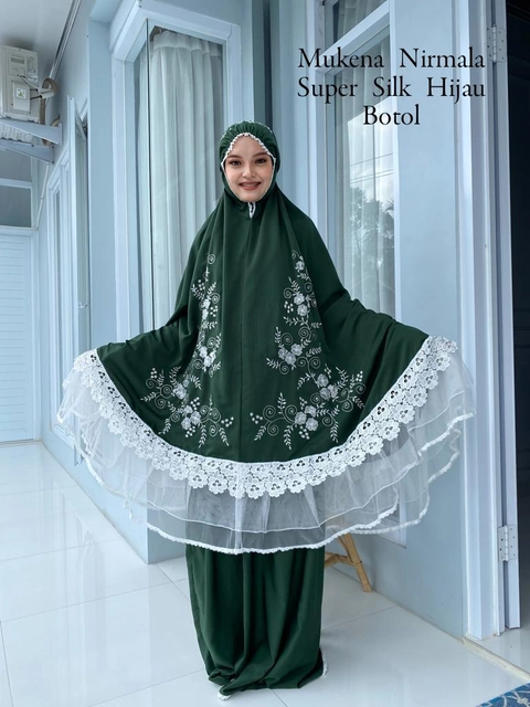 SRIAYU COLLECTION - Mukena Nirmala Bordir Tabur Manual Renda Tile