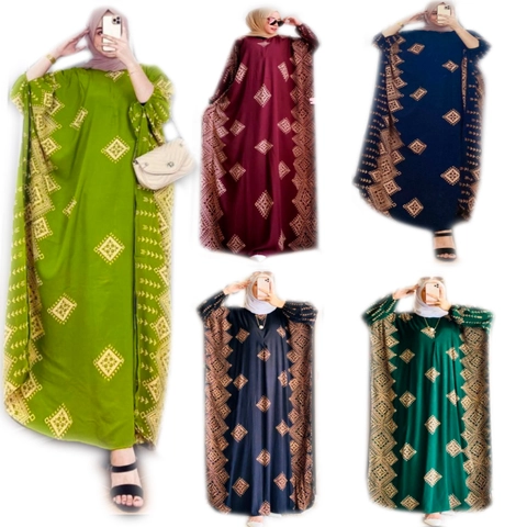 Amha Collection - GAMIS KAFTAN JUMBO WANITA MOTIF RAYON