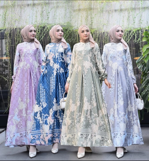 Celin Fashion [TA] - Gamis Zairah motif JUMBO