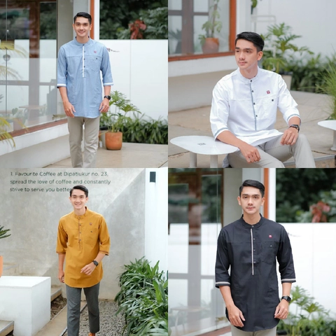 Batik Alfin - Baju koko muslim uk dewasa lengan 3per4 bagus banget