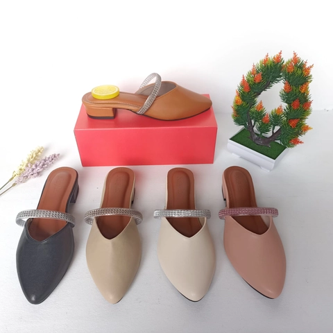 Nayla - Sandal Wanita Mules Variasi Jelly Heels 3 cm
