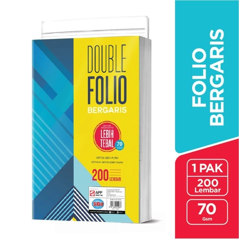 Bintang Terang ATK - Kertas Double Folio Bergaris SIDU / Sinar Dunia / SDU RF 100 Lembar/200 Lembar
