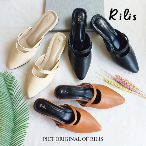 Rilis - Sandal Wanita Anike Mules hak 3 cm (Rilis 15)