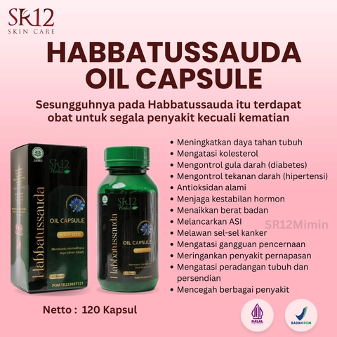 SR12 Mimin - SR12 Habbatussauda Mengatasi Kolesterol Diabetes Hipertensi Dan Meningkatkan Daya Tahan Tubuh