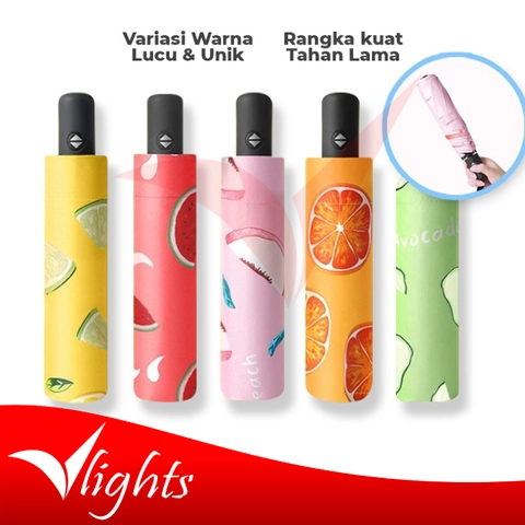 V Lights - Payung Lipat Otomatis Motif Buah