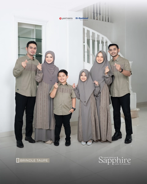 Yasmeera Official - Sarimbit 2025 Sapphire Series Warna Brindle Taupe