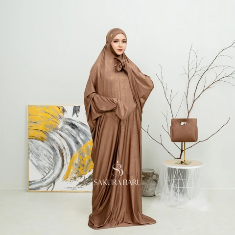 Sakura Baru - [New Launching] Mukena Terusan Magnolia Dewasa Mewah Lembut