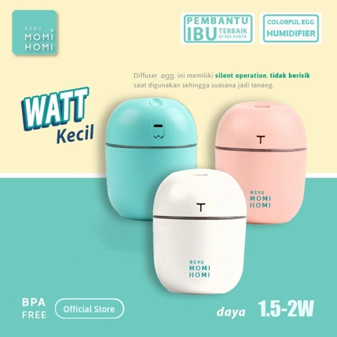 MOMI HOMI DF12 Colorful Egg USB Humidifier Diffusser 220ml Mini Portable Air Purifier Pelembab Udara