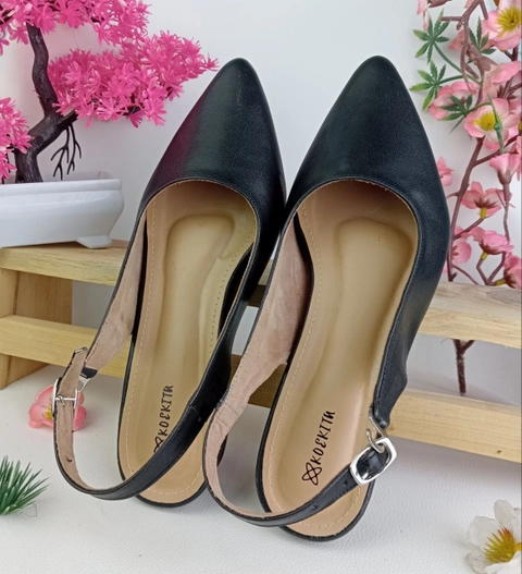 Koekita - Sandal Selop Hels Wanita 3 cm Damara-01 Hitam