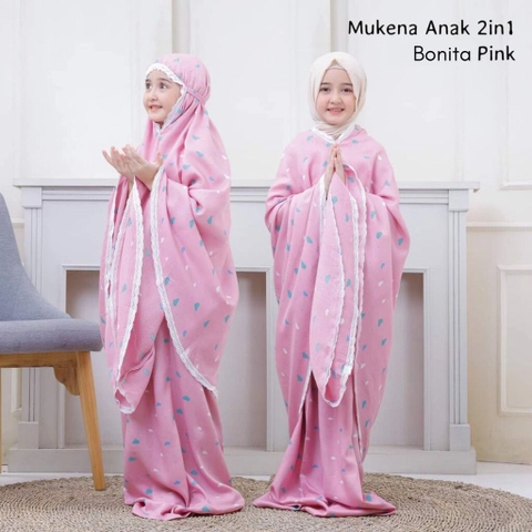 qayd - MUKENA RAYON ANAK 2IN1 BONITA
