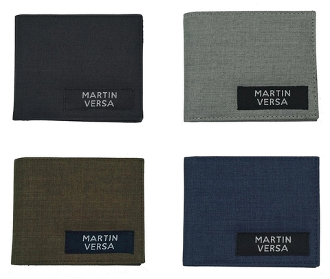 Martin Versa - Martinversa WL13 Dompet Lipat Uang Persegi Man Wallet Kain Kanvas