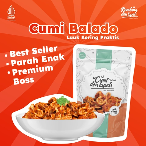 Rendang Den Lapeh - Cumi Balado Lauk Praktis Siap Saji Premium