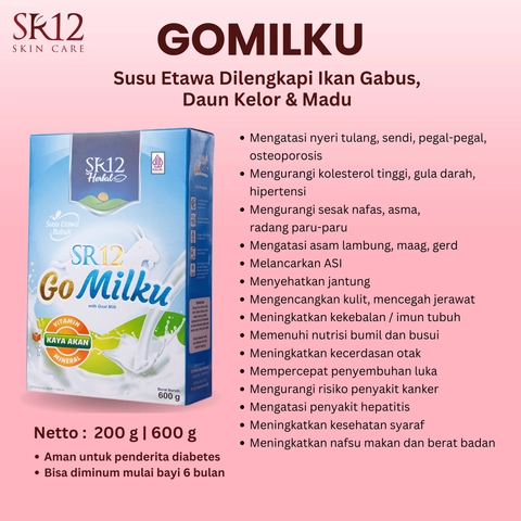 SR12 Jawa Barat - Gomilku Susu Kambing Etawa Dilengkapi Daun Kelor Ikan Gabus Untuk Kesehatan Tubuh