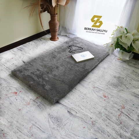 (ANTI SLIP) Sajadah bulu rasfur polos ukuran 115 cm x 65 cm x 3cm isi busa BP