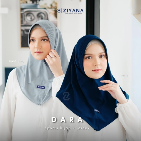 Ziyana Hijab - Kerudung Sport Jersey Jilbab Instan Jersey Dara