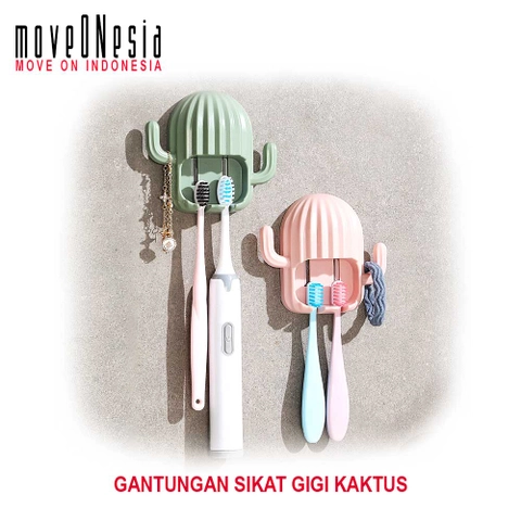 Moveonesia - Gantungan Sikat Gigi Kaktus